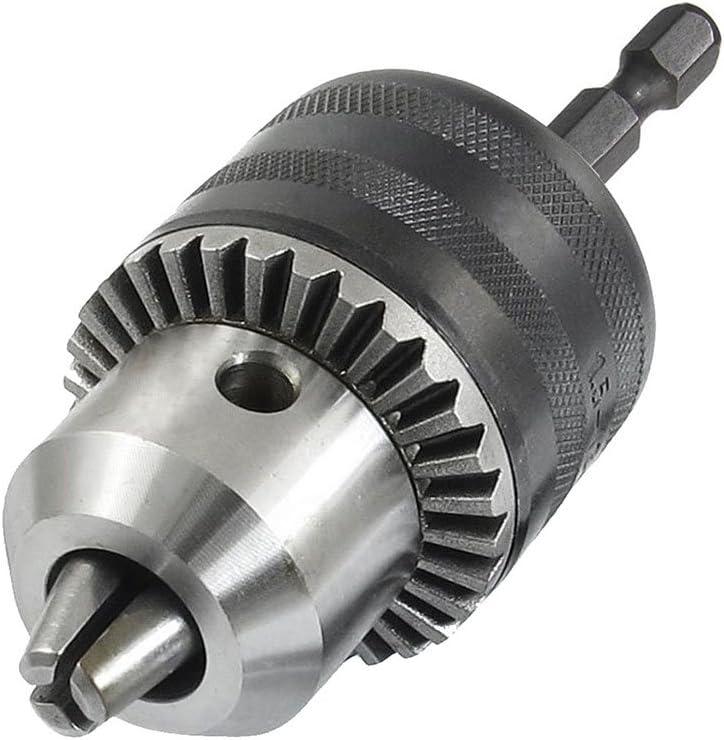 Yakamoz 1.5-13mm Quick Change 1/4-Inch Hex Shank Drill Chuck Adatper with Key Convert Impact Driver and Wrench to Drill Attachment Tool