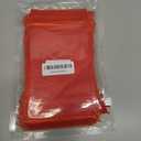 50 Pc Gift Organza Bags Red Drawstrings 4x6 Inch for Baby Shower,Christmas,1st Birthday,Party Favor,Wedding,Graduation Sheer Mesh Decorations Clear Fabric Wrap Sachet for Jewelry,Food