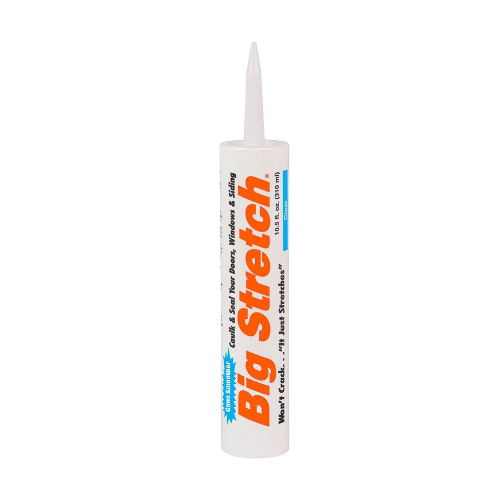 Sashco Big Stretch Acrylic Latex High Performance Caulking Sealant, 10.5 oz Cartridge, Clear