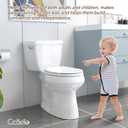 Toilet seat with toddler seat built in, Potty training toilet seat, Fits both adult and child, Slow-Close, Toddler toilet seat attachment, ROUND, Heavy Duty, White(16.5)
