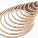 Macrame Hoops Paintable Wood MDF 12 Pieces , Flower Hoops Wreath Rings, Macrame Wall Hanging Crafts, DIY Wedding Wreath Decor, Dream Catcher