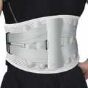 Back Brace for Lower Back Pain  5X Steel Support with Adjustable Compression, Lumbar Support Belt for Men & Women, Breathable Lower Back Brace with Gift Packaging (Grey)
