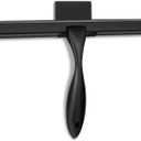 HIWARE All-Purpose Shower Squeegee for Shower Doors, Bathroom, Window and Car Glass - Black, Stainless Steel, 10 Inches