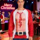 RAISEVERN Ugly Christmas Sweatshirts for Men Women Funny Pullover Sweaters for Xmas Holiday (Red, XL)