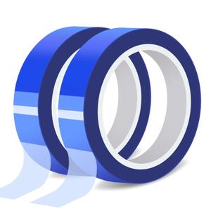 2 Rolls 20mm 30m (98ft) Blue Sublimation Tape Heat Transfer Tape Sublimation Heat Resistant Tape, Heat Transfe Tape for Sublimation Printer Electronic Soldering, No Residue Blue