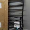 Babelio New Version Baby Gate with Cat Door Adjustable, 29-40" Metal Pet Door for Stairs & Doorways, Pressure Mounted, No Tools Needed, Black
