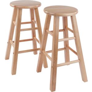 Winsome Element 2-Piece 24In Counter Stool Set, Natural Finish, Solid Wood, Modern Design Winsome Element 2-Piece 24In Counter Stool Set, Natural Finish, Solid Wood, Modern Design