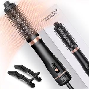 Hot Air Brush, Updated Version Thermal Brush & Hair Dryer Brush One Step Volumizer, High-Speed 1.5 Inch Negative Ion Blowout Express Thermal Round Brush Salon-Quality Blowouts, Hair Shinier & Smoother