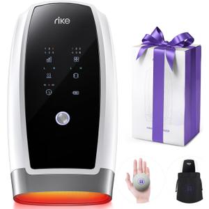 RIKE Hand Massager, 6 Modes 6 Intensities Hand Massager with Heat and Compression Arthritis and Carpal Tunnel, Christmas Gifts for Women, White Elephant Gifts for Adults (White)