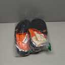 VeraCosy Men's Two-Tone Memory Foam House Slippers Indoor Outdoor Durable Rubber Sole (11-12, Orange)