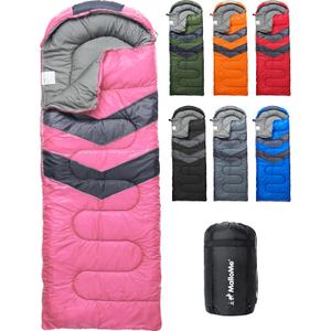 MalloMe Sleeping Bags for Adults Cold Weather & Warm - Backpacking Camping Sleeping Bag for Kids 10-12, Girls, Boys - Lightweight Compact Camping Essentials Gear Accessories Hiking Sleep Must Haves