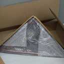 Flag Display Case - 5' x 9.5' Funeral & Military Flag Shadow Box with HD Tempered Glass and Wall Mount, Folded Triangle Flag Holder Frame for Veterans, Red