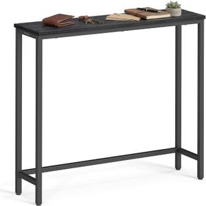 VASAGLE Console Table, Entryway Table, One Piece Top, Easy Assembly, for Hallway, Bedroom, Living Room, 1 Tier, 7.9 x 31.5 x 32 Inches, Charcoal Gray and Ink Black ULNT035BA01S