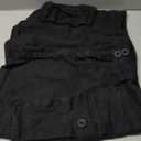 Mancreda Women Denim Cargo Skirt Mini Low Waist Button Bodycon Y2K Flap Pockets Skirts (X-Large, S01-black)