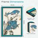 24x36 Poster Frame, Vintage 24 x 36 Poster Frame with HD Plexiglass Durable for Horizontal or Vertical Wall Mounting, Blue-Black, 1 Pack