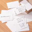 300 PCS Blank Index Cards Flash Cards for Studying Business 3.5x2 inches Card Stock Paper Round Corner Blank Kraft Paper Note Card (White