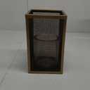 HD Designs Metal with Glass Large Candle Holder, 12 in