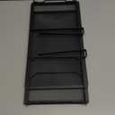 Expandable Under Cabinet Shelf, Extendable Under Shelf Storage with 0.94 Inches Thick Clips for Shoe Rack, Pantry Cabinet, Laundry Room. (Black, 1 Pack, Interior: 6" H x 8.26" D)