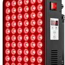 Red Light Therapy for Body, 660nm 850nm Near Infrared Light Therapy Panel, 60 Dual Chip LED Device with 300W of Power, Ideal for Body, Face, Improve Sleep, Skin Health, Includes Hanging Kit & Handle