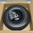 RRQ 4.00-6 Flat Free Tire and Wheel, 13" Solid Wheelbarrow Tire with 1.75" Centered Hub and 3/4" Bearings(Comes with 5/8" ID Iron Tube Adapter), for Garden Cart, Trolley, Wheelbarrow Wheel Replacement