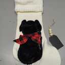 STXWKJ Personalized Dog Stockings Christmas White Knitted Stocking for Dog Pet Plush Stocking Dog Christmas Decorations Dog Christmas Hanging Decor Festive Family Seasonal Party Decoration