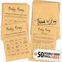 Baby Shower Bingo Game For Girl - Baby Bingo For Baby Shower Boy, Bingo Baby Shower Game Gender Neutral For 50 Guest, Fun Baby Shower Activities
