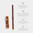 Get Joy Bully Braid Natural Dog Chew, 6 Inch, Braided Single Ingredient Bull Pizzle Long Lasting Dog Chew, Odor Free