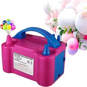 Electric Air Balloon Pump, 600W Portable Dual Nozzle Electric Balloon Inflator with Small Storage Box, Two Operation Modes, for Garland Arch Party Decoration