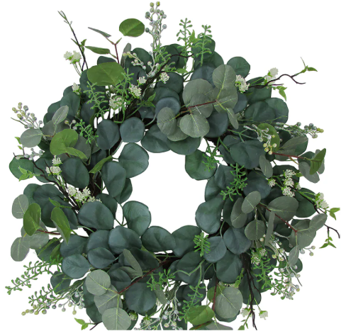 HD Designs Eucalyptus/Berry Spiral Vine Wreath