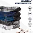 Mens Cotton Boot Crew Socks, 5 Pairs Full Cushion Socks Moisture-Wicking & Reinforced for Work Hiking Walking Outdoor (10-13, Multicolor)