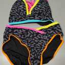 popvil High Waisted Bikini Sets for Women Neon Two Piece Swimsuit Sexy High Cut 2026 Bathing Suit (Black, L)