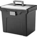 Iris Portable File Box; LTR; 11.7"x10.2"x13.8"; Black
