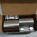 MorningRo 4 Pcs 2.25 Inch Exhaust Clamp Stainless Steel Exhaust Pipe Muffler Clamp Butt Joint Band Sleeve Coupler for Pipes Muffler Connections, Catalytic Converters