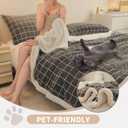 Sherpa Fleece Throw Blanket for Couch - Thick and Warm Bed Blanket Dual Sided,Soft Fuzzy Plush Throw Blanket,Twin Size 60x80 Inches (Checkered Light Grey)