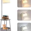 Floor Lamp with Cat Bed, Adjustable Lampshade, 3 Color Temperatures, Foot Switch Control, Tall Standing Lamp with Pet House, Modern Lighting for Living Room Bedroom Decor, Gray