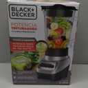 BLACK+DECKER PowerCrush Countertop Blender, 6-Cup Glass Jar, For Smoothies and More, Stainless Steel Blade, 4 Speed Settings to Puree, Crush Ice, Chop, Dice, and Pulse, Dishwasher Safe, 700W Motor