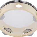 Hand Held Tambourine Drum 6 inch Bell Birch Metal Jingles Percussion Gift Musical Educational Drum Instrument for KTV Party Kids Games (6 inch)