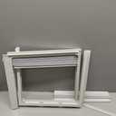 Window AC Side Panel with Frame Set,Air Conditioner Accordion Filler Curtain Replacement for Window AC Units, Fits Most 5,000 BTU Units, White, 2 Pack