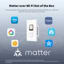 Aqara Touchscreen Switch S100 US, LCD Smart Light Switch, Matter Hub Required, 8 Wireless Buttons, Native Matter Over Wi-Fi, Built-in Thread Border Router, Works with Apple Home, Alexa & Google Home