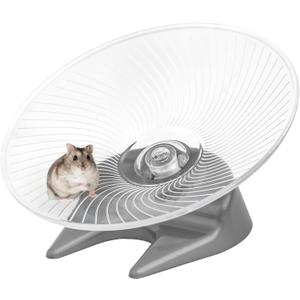 Silent Hamster Exercise Wheels - Quiet Spinner Hamster Running Wheels with Adjustable Stand for Gerbils Mice Or Other Small Animals,Medium (7.3x6.7x4.5 INCH)