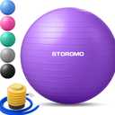 Anti-Burst Pregnancy Exercise Ball  High Weight Capacity Stability Ball for Yoga, Pilates & Labor Support, Eco-Friendly PVC Fitness Ball for Moms, Includes Pump (45cm-95cm) (Purple)