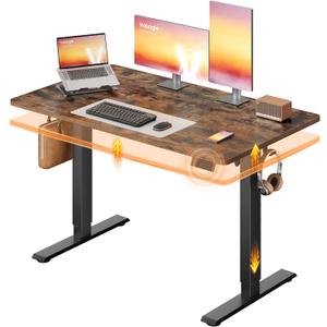 VASAGLE Standing Desk, 48x24 Inch Electric Adjustable Desk, 30-Min Assembly