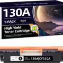 130A CF350A Remanufactured Toner Cartridge Replacement for HP 130A Black for Color Pro MFP M177fw M176n M177 M176 Printer | 1 Pack