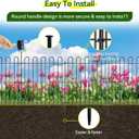 25 Panels Decorative Garden Fence, 50ft X 32in Rustproof Metal Animal Barrier Fence, No Dig Fence Garden Fence, Arched Flower Bed Edging Ornamental Wire Border Fencing for Outdoor Yard, Patio Decor