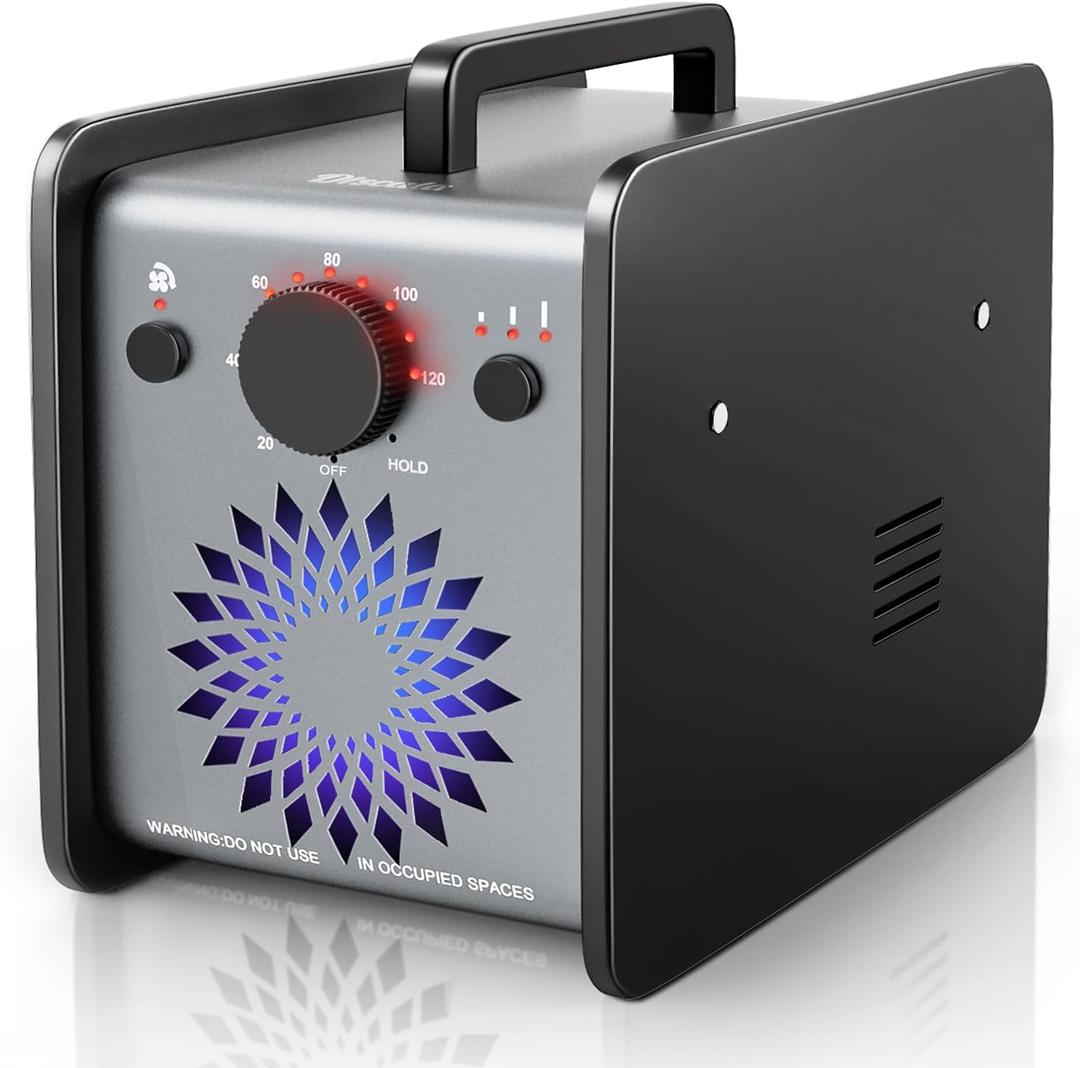 Ozone Generator 35,000mg/h, Ozone Odor Eliminator Machine for Home Car, Ultra-Powerful Ozone Generator for Comprehensive Odor Elimination (Black)