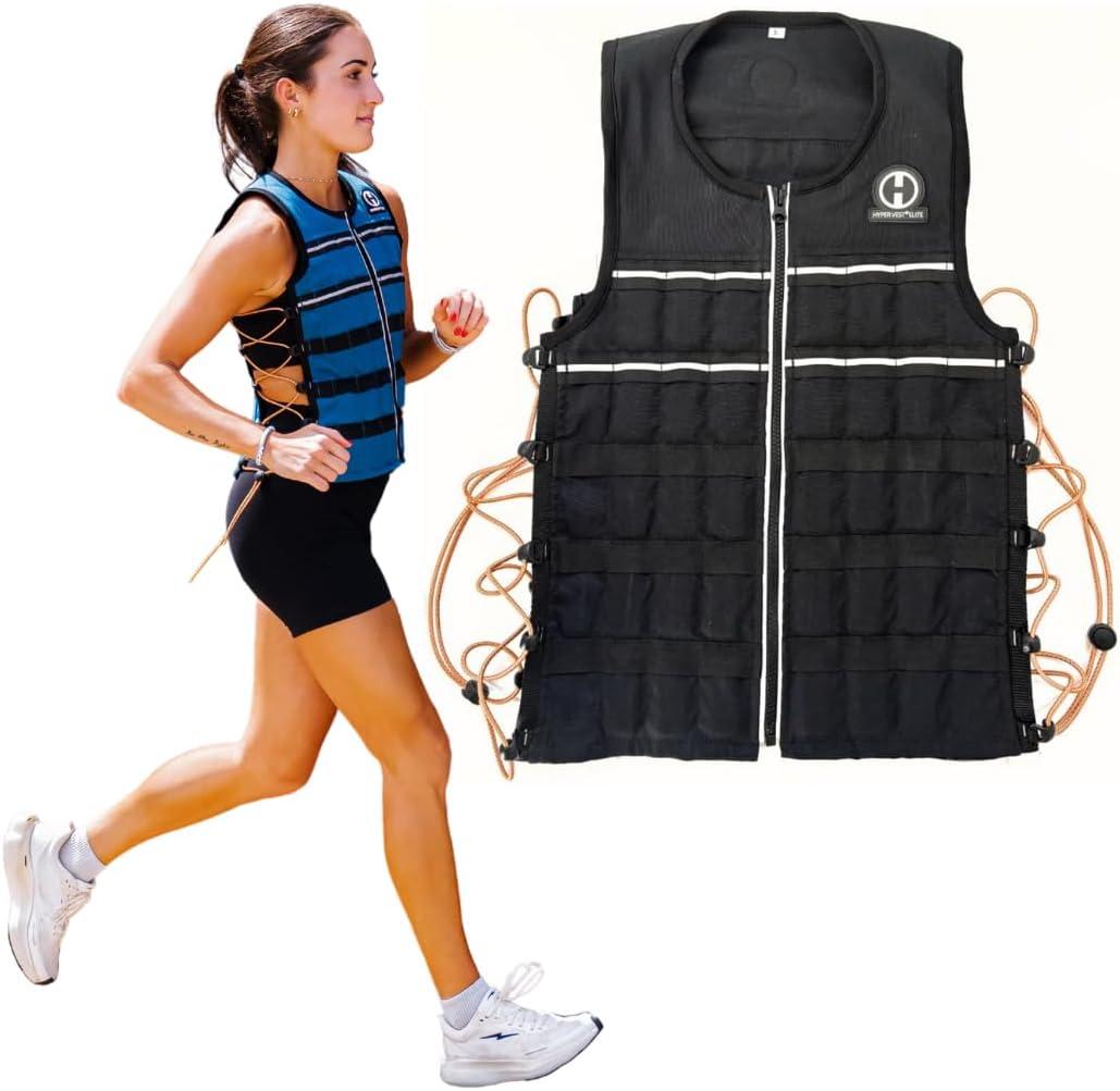 Hyperwear Hyper Vest ELITE Thin Weighted Vest, Black, XL, 10 lb