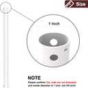 24 Inch Ceiling Fan Downrod, 1" Diameter White Ceiling Fan Extension Rod (No Threads),Universal Down Rods for Ceiling Fans,Easy Installation