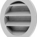 Calimaero WSGG 3" Inch Gray Round Metal Air Vent Grill Cover Flat Louver with Fly Screen Fits Only with Metal Ducts