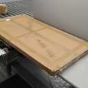 Kaboon Universal Tabletop 45.67"x23.62", Solid One-Piece Melamine Table Top, Double Desk L-Desk DIY, Home and Office, Oak/Grey Tone