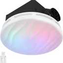Bathroom exhaust fan with light and bluetooth speaker, Medium